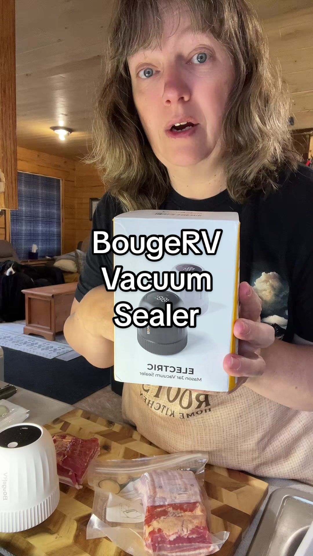 TikTok post by @rusticrootshome for BougeRV. Caption reads: [...] to longer-lasting freshness!  This BougeRV....