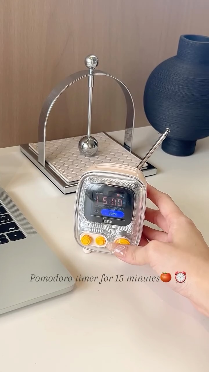 Instagram post by @khaii_wenn for Divoom. Caption reads: gentle tunes, cozy lights, and slow moments 🌙 my....