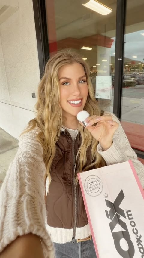 Instagram post by @ashley.paiige for TJ Maxx. Caption reads: FaceTime shop the @tjmaxx clearance event with me....