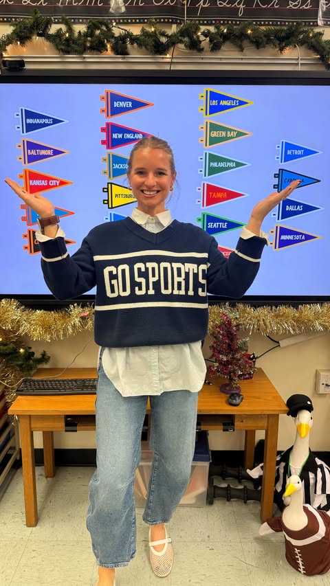 Instagram post by @maryisbananas for DIRECTV. Caption reads: December games shift EVERYTHING. @directv makes it....