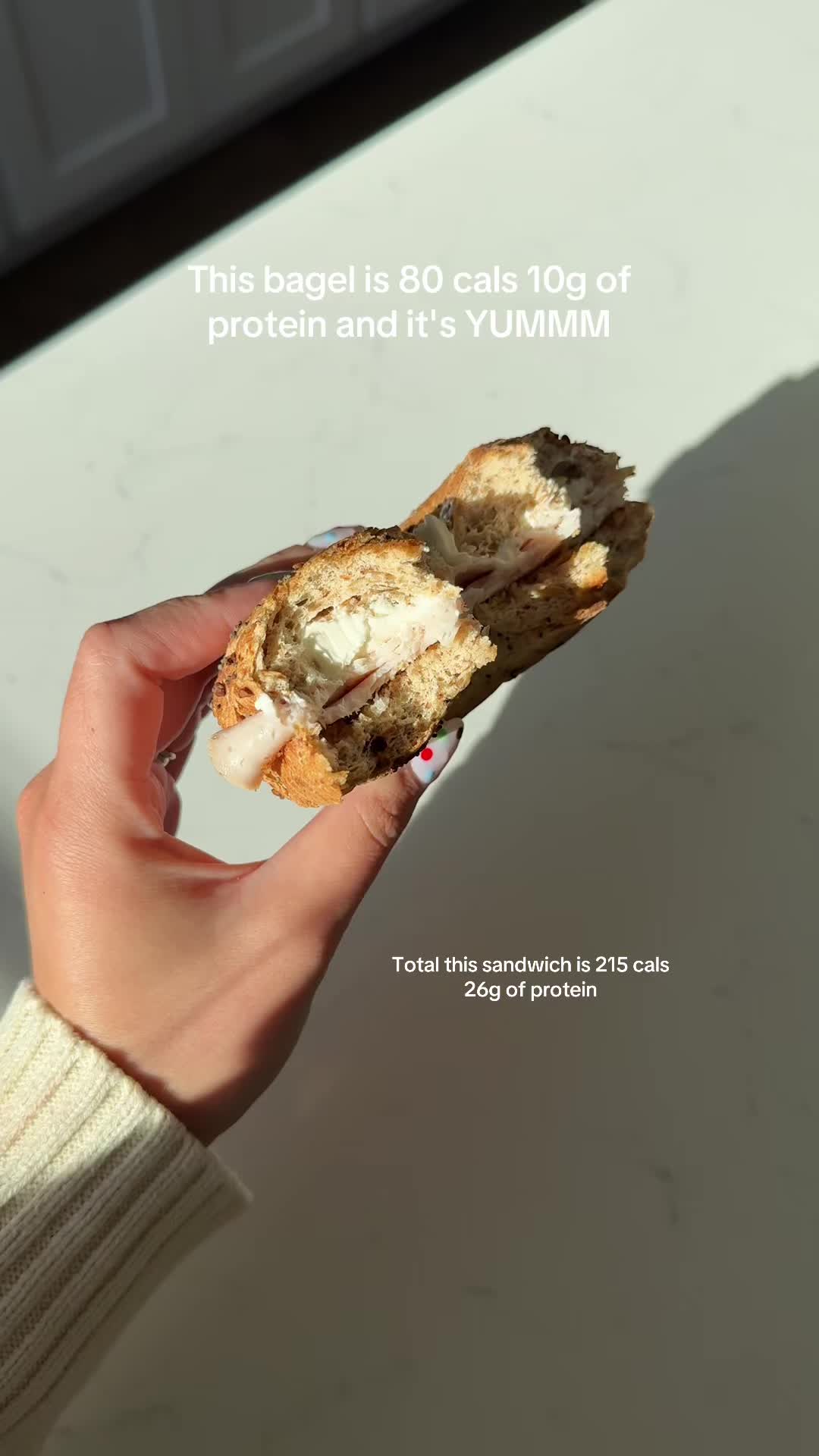 TikTok post by @tessnogales for Eat Royo. Caption reads: [...] #highproteinrecipes #lowcalorierecipes....