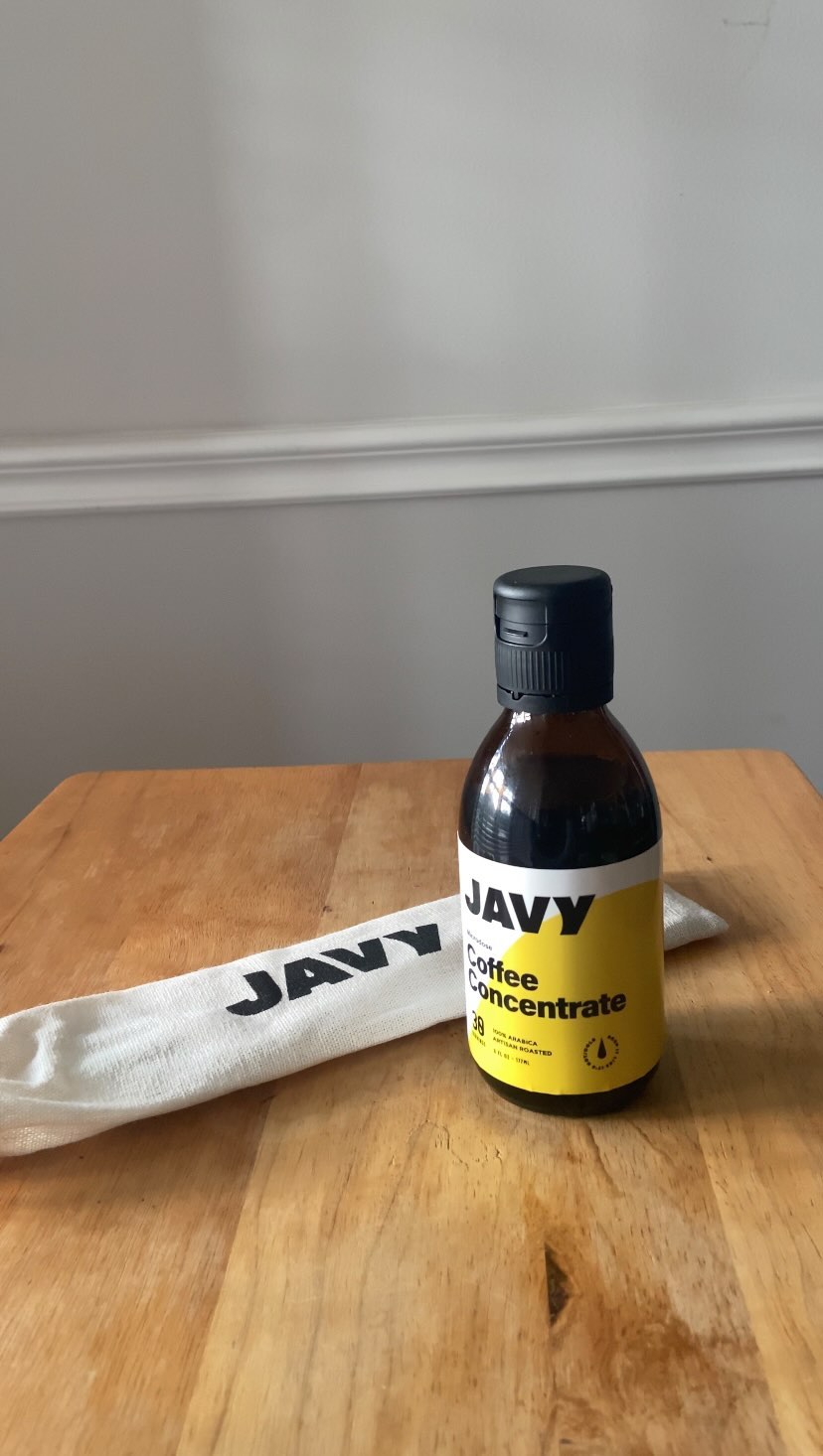 Instagram post by @behindjoey for Mooala. Caption reads: javy iced coffee w/ french vanilla&sweet cream....