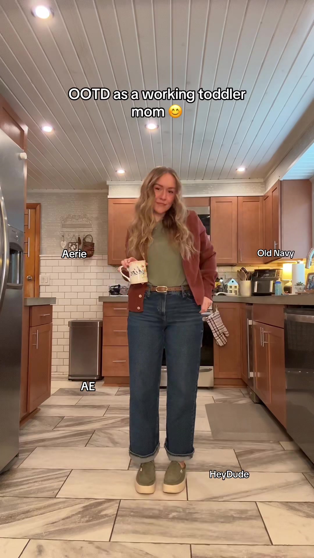 TikTok post by @sunnibeth for HEYDUDE shoes. Caption reads: It’s been a minute but I’m back!!! #ootd....