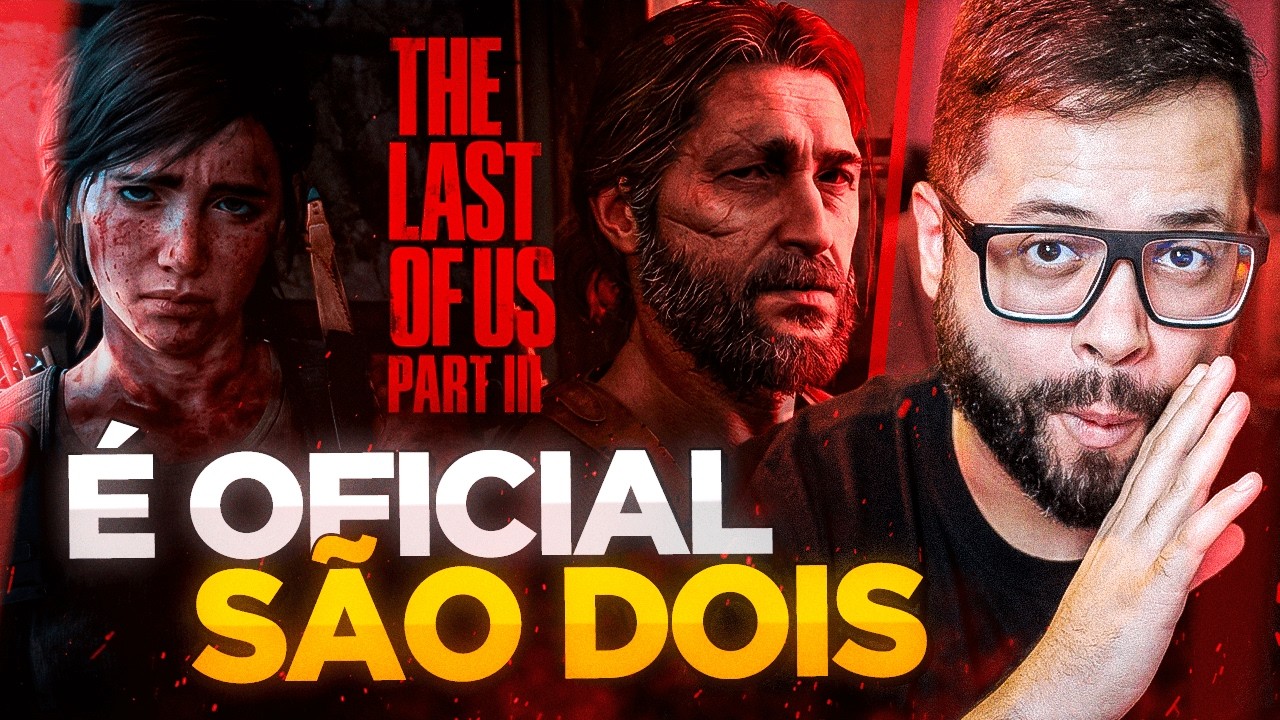 YouTube post by @OMeuCanaldeGames for Stellar Blade. Caption reads: CONFIRMED: TWO NEW THE LAST OF US & NEW....