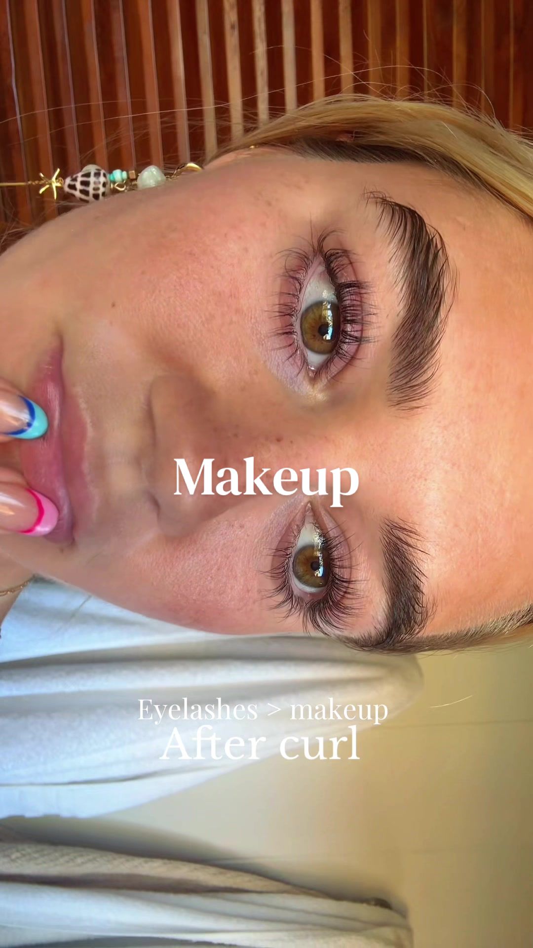 TikTok post by @maddie.eppe for Babe Original. Caption reads: all I can thank is @Babe Original for these lashes....