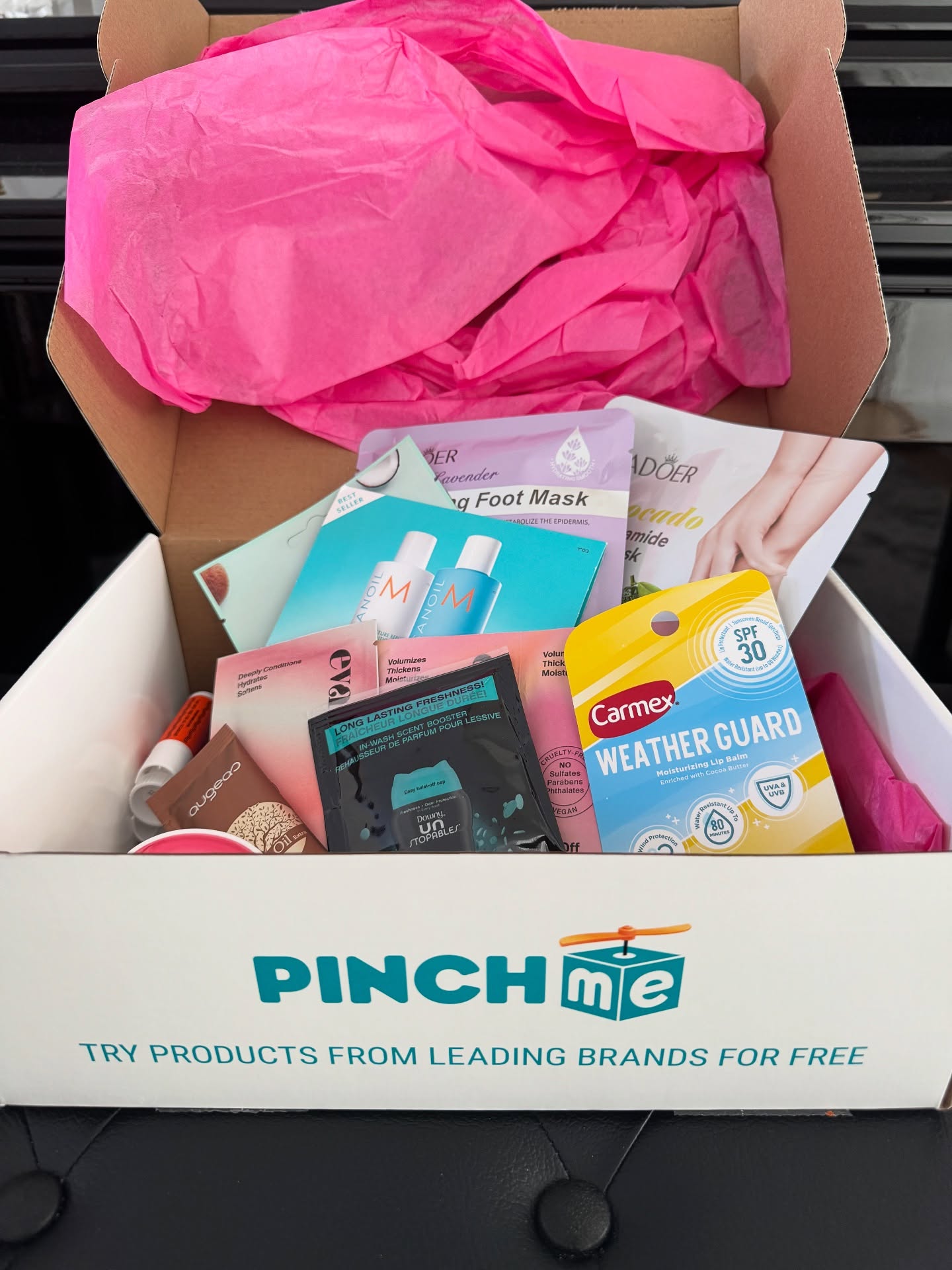 Instagram post by @mervesplanettt for PINCHme. Caption reads: Just received the @pinchme box 📦 which filled....