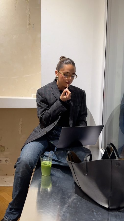 Instagram post by @jessyhartel for Qualcomm. Caption reads: Anzeige/ Spending all day with my Dell XPS 13,....