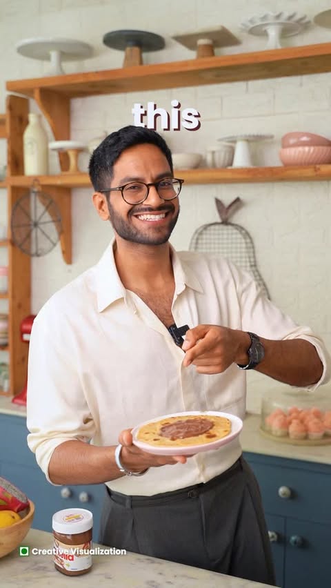 Instagram post by @shivesh17 for Nutella. Caption reads: [...] will always be comfort food… but adding....