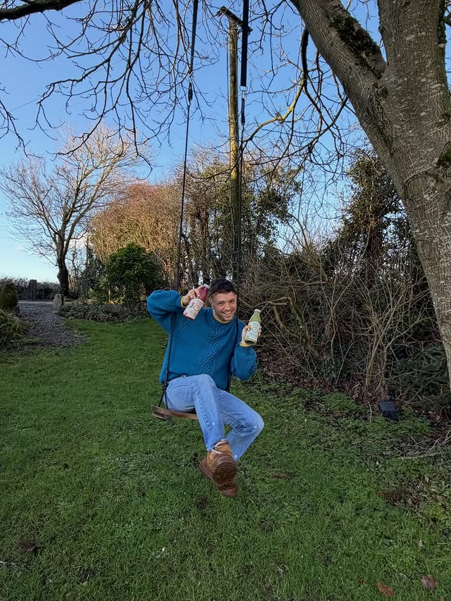 Instagram post by @jamesalankavanagh for Innocent Drinks. Caption reads: Spending a bit of time in my garden today with....