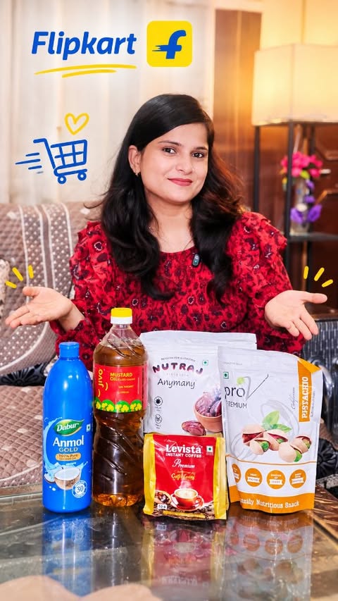 Instagram post by @mom_of_siya_dhanvi for Flipkart Minutes. Caption reads: 5 useful picks from the Flipkart Sale 🛍️✨ From....