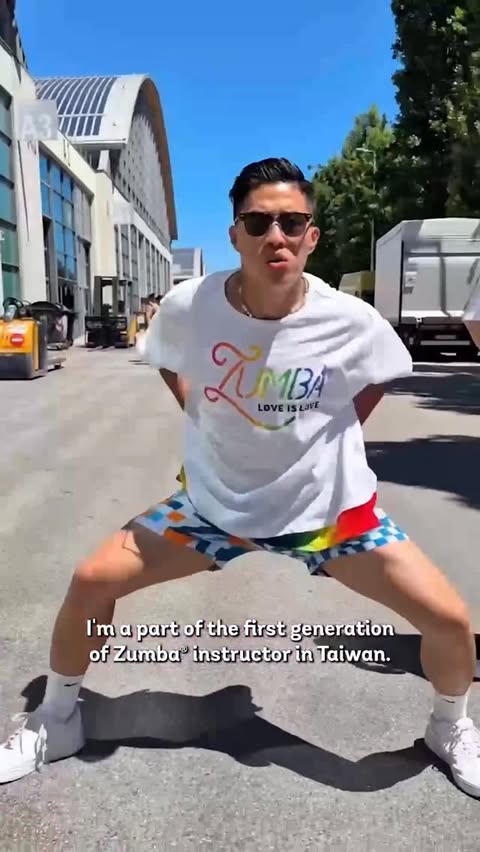 Instagram post by @jlinweichieh for Zumba. Caption reads: Raise your hand if you love Taiwan’s very own....