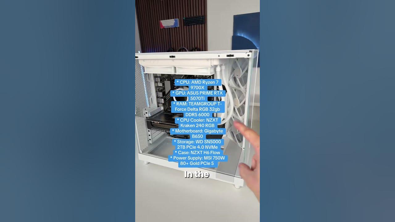 YouTube post by @TonyTechBytes for NZXT. Caption reads: Unboxing the @NZXTglobal Player Two Prime!....