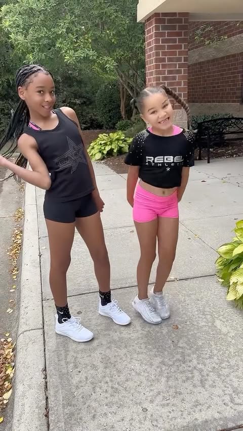 Instagram post by @myharperskye for Rebel Athletic Women. Caption reads: From cute camp fits to cousins shining bright,....