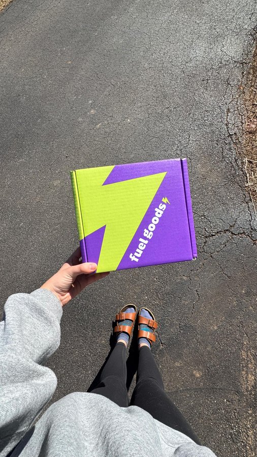 Instagram post by @therealisticrunners for Fuel Goods. Caption reads: 1ST BIG GIRL PARTNERSHIP 🥹

I am genuinely so....