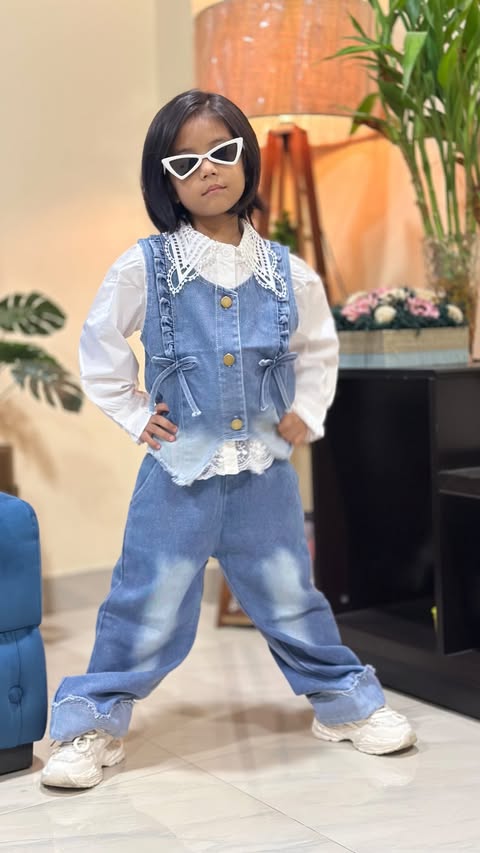 Instagram post by @agnes_m_daimary for Hopscotch. Caption reads: Denim Ready With Hopscotch 💜✨ Cute, Comfy & Ready....