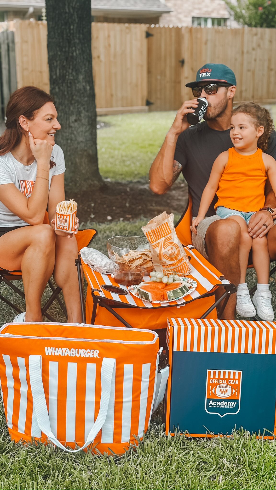 Instagram post by @juliamoralesclark for Whataburger. Caption reads: 👀 Two of my favs coming together for this! Shop....