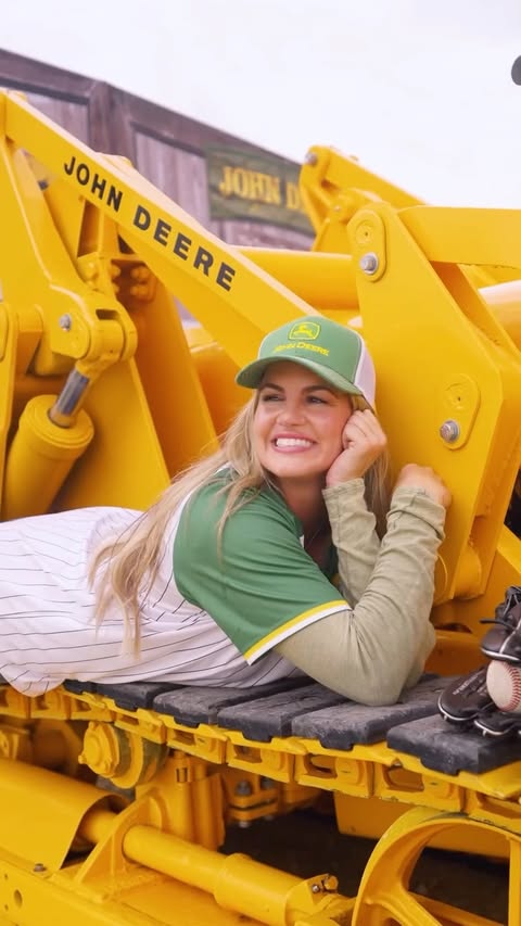 Instagram post by @jennabandy21 for John Deere. Caption reads: [...] long before the first pitch 🌽 and....