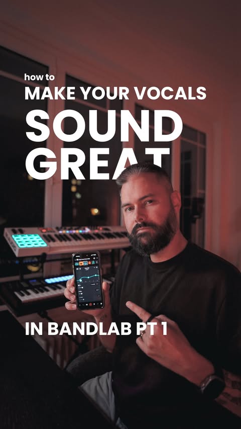Instagram post by @aur3lian.music for BandLab. Caption reads: [...] sauce to make vocals sound great in @bandlab....