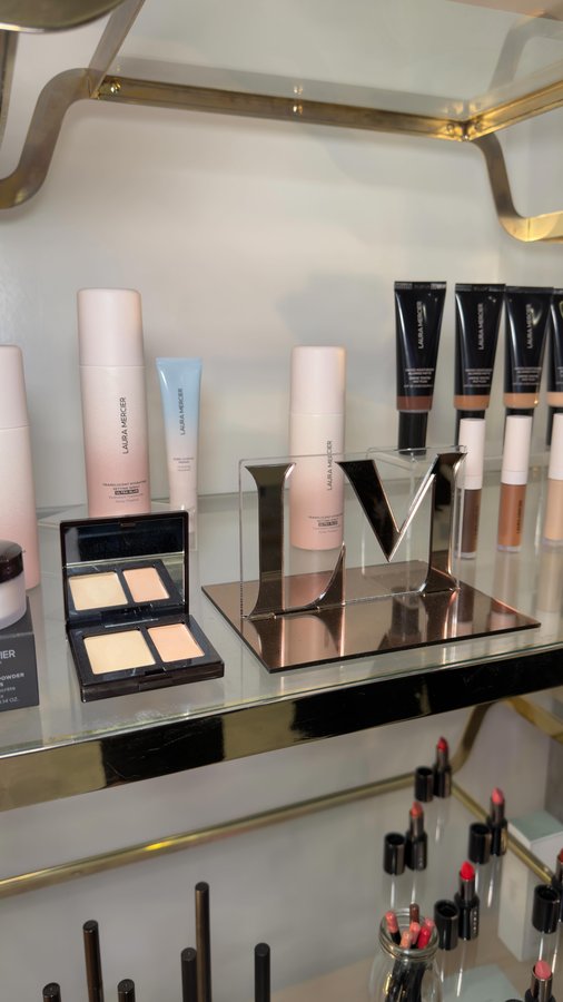 Instagram post by @marriumsshah for Laura Mercier. Caption reads: Finally tried Laura Mercier — and now I get the....