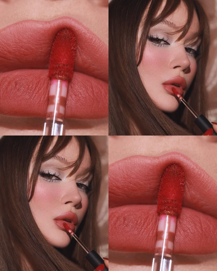 Instagram post by @olgadann for EM Cosmetics. Caption reads: [...] Venetian Rose ⠀⠀ En partenariat avec....