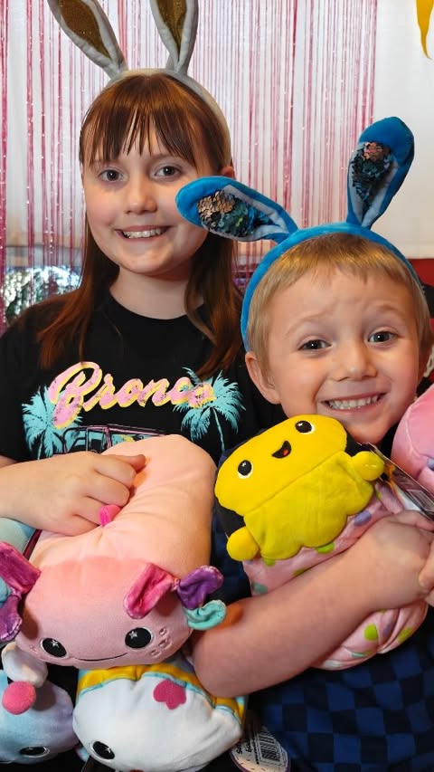 Instagram post by @lacey.officially for KidStuff Public Relations. Caption reads: Looks like the Easter Bunny left us something....