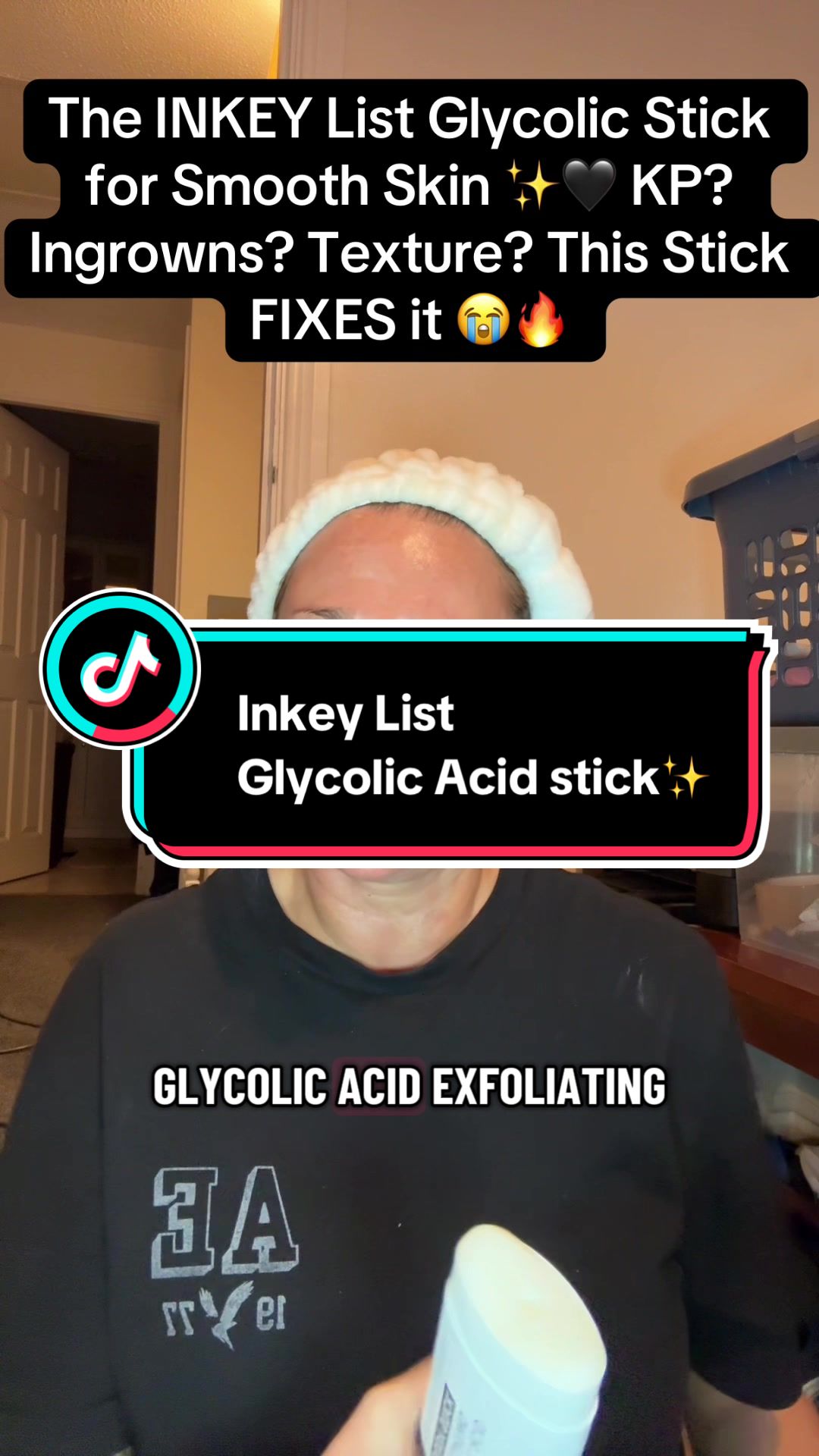 TikTok post by @s.tyler5 for Theinkeylist. Caption reads: [...] stick? 👀✨ @The INKEY List #TheInkeyList....