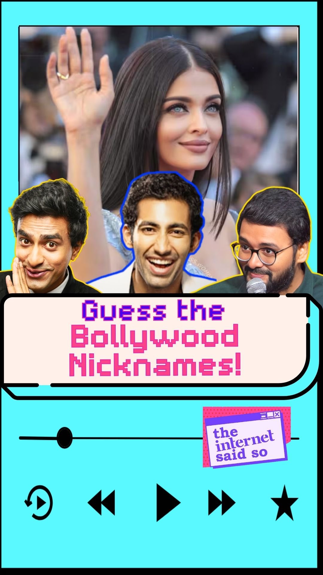 Instagram post by @tisspodcast for Amazon Music. Caption reads: You just found out Bollywood celebs have nicknames....