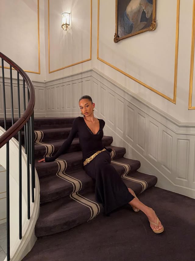 Instagram post by @_evewinter for OH POLLY. Caption reads: Dining < 333 @ohpolly ad.