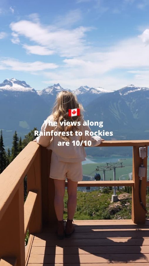 Instagram post by @livelikeitsthewknd for Destination British Columbia. Caption reads: Came for the views ✅ Stayed for the food ✅

The....