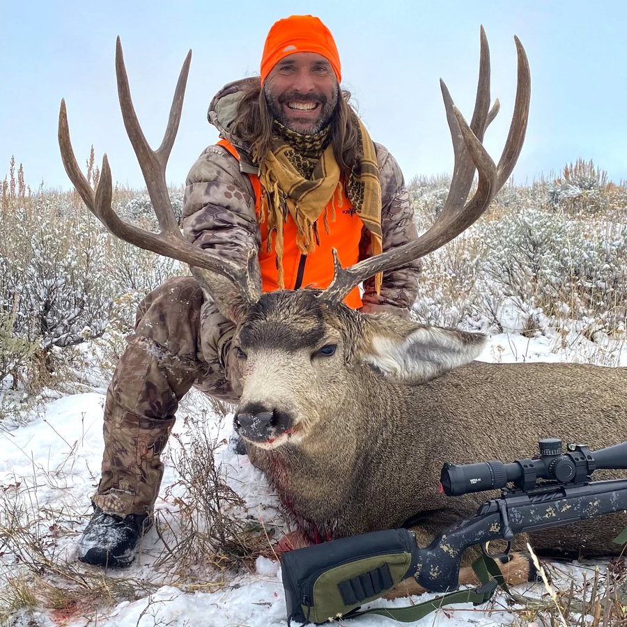 Instagram post by @mountaingoatpauly for Vortex Optics. Caption reads: What an ADVENTURE in the backcountry of Colorado....