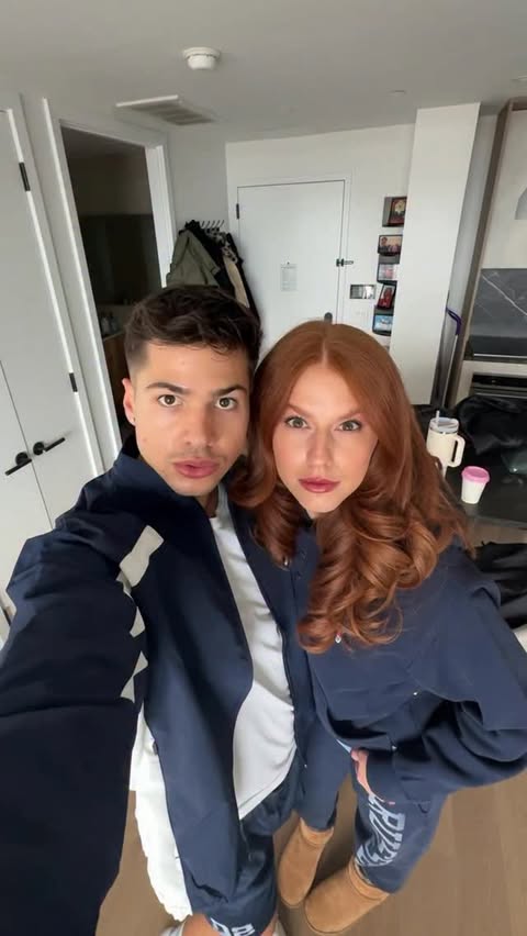 Instagram post by @a_twink_and_a_redhead for Russell Athletic. Caption reads: [...] artists ❤️✨ @americaneagle 
@russellathletic....