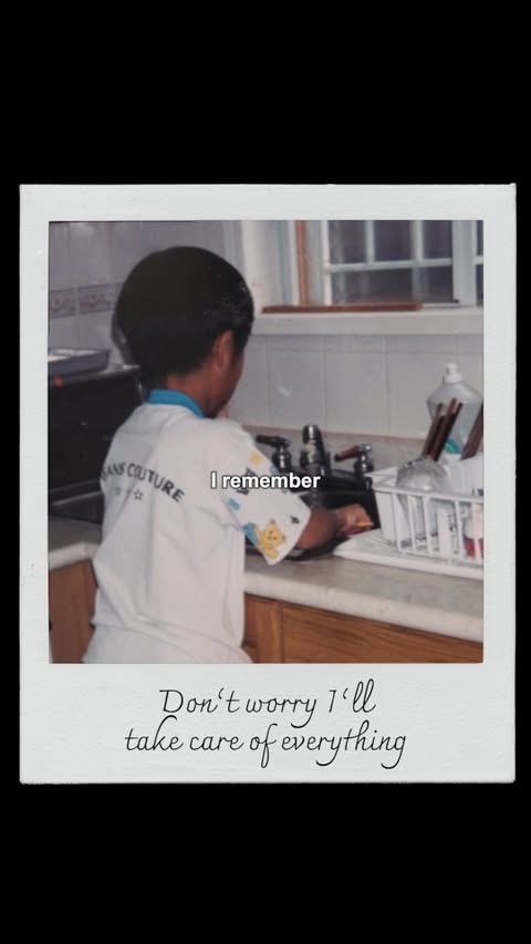 Instagram post by @brokethehabit for Sendwave. Caption reads: I grew up not fully understanding how much my....