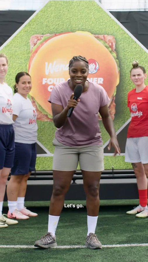 Instagram post by @freda_ayy for LADbible. Caption reads: @wendysuk #WendysUK #Wendys #BiggieBag.