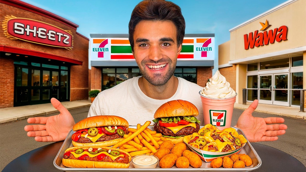 YouTube post by @LivingBobby for Viator. Caption reads: I Ate at Every Gas Station in America.