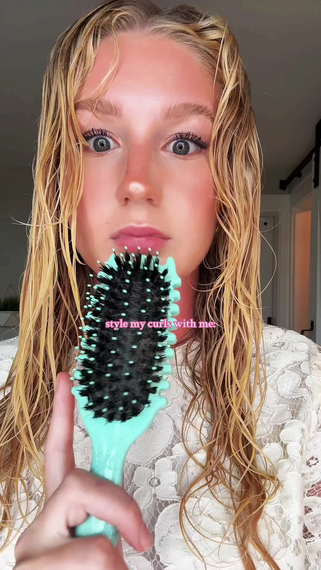 TikTok post by @charlize.wells for BounceCurl. Caption reads: @BounceCurl #curls #curlyhair #curlygirl #curltok....