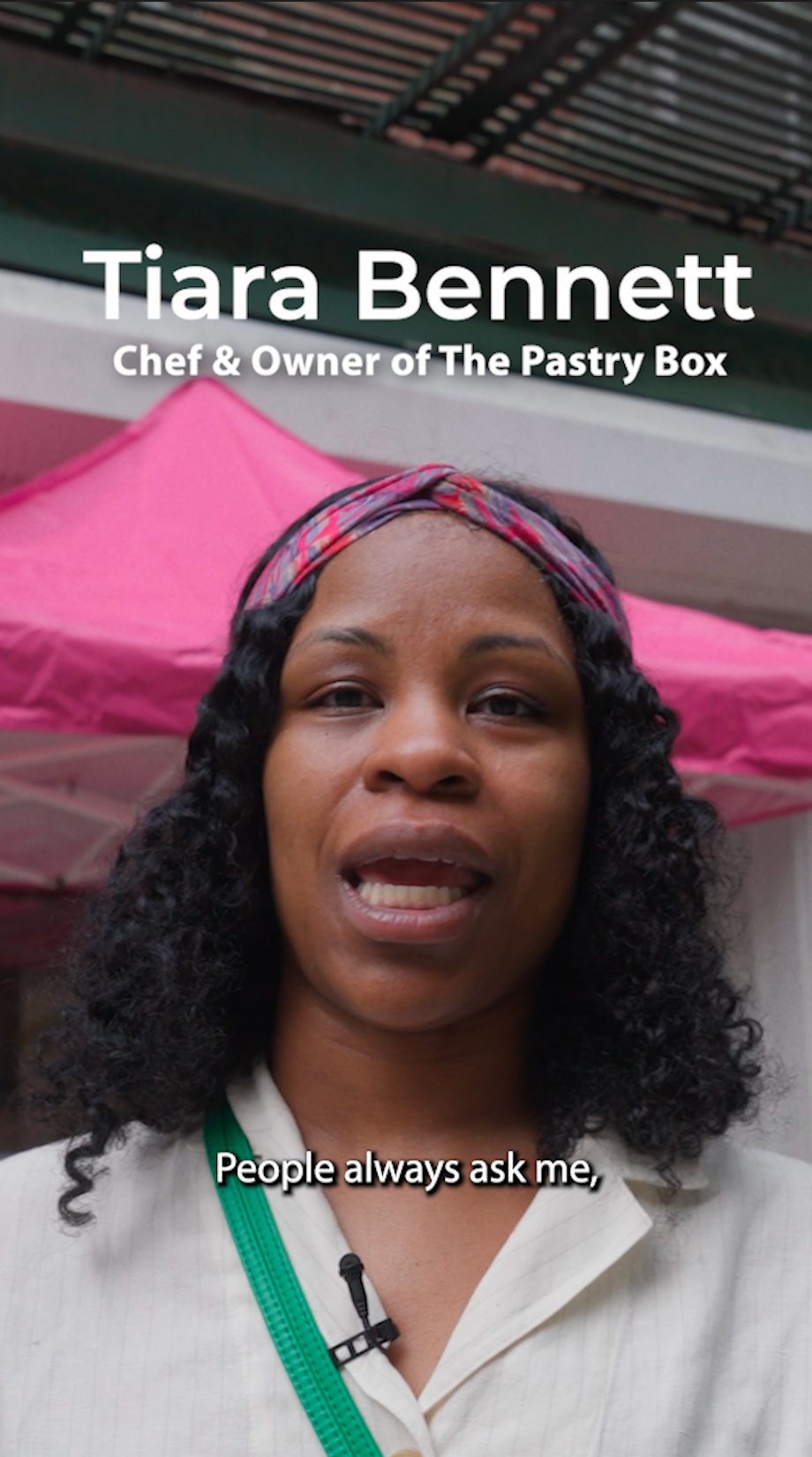 Instagram post by @thepastryboxbakery for Food52. Caption reads: The 5 steps chef Tiara Bennett took to open....