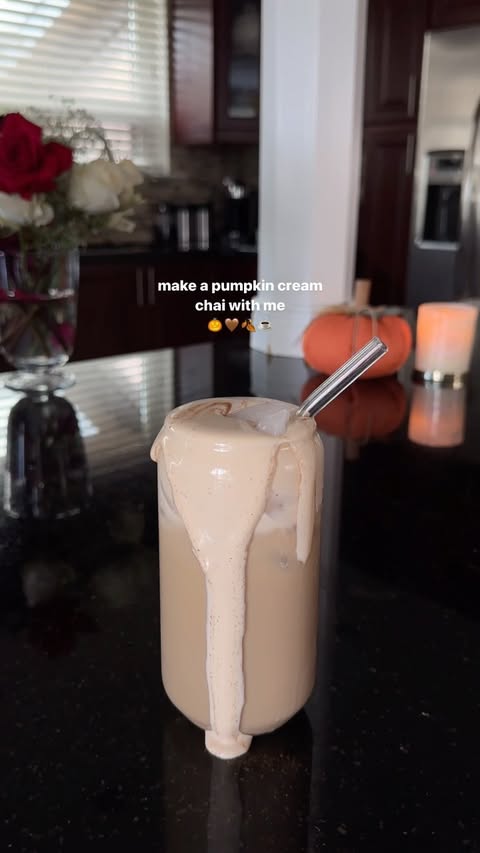 Instagram post by @alezaie for Tazo. Caption reads: the yummiest fall drink🍂🧡 #barista #baristagram....