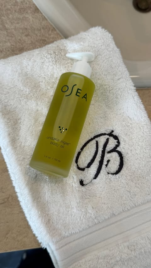 Instagram post by @piabaroncini for OSEA. Caption reads: I go through 1 bottle of my @osea body oil every....