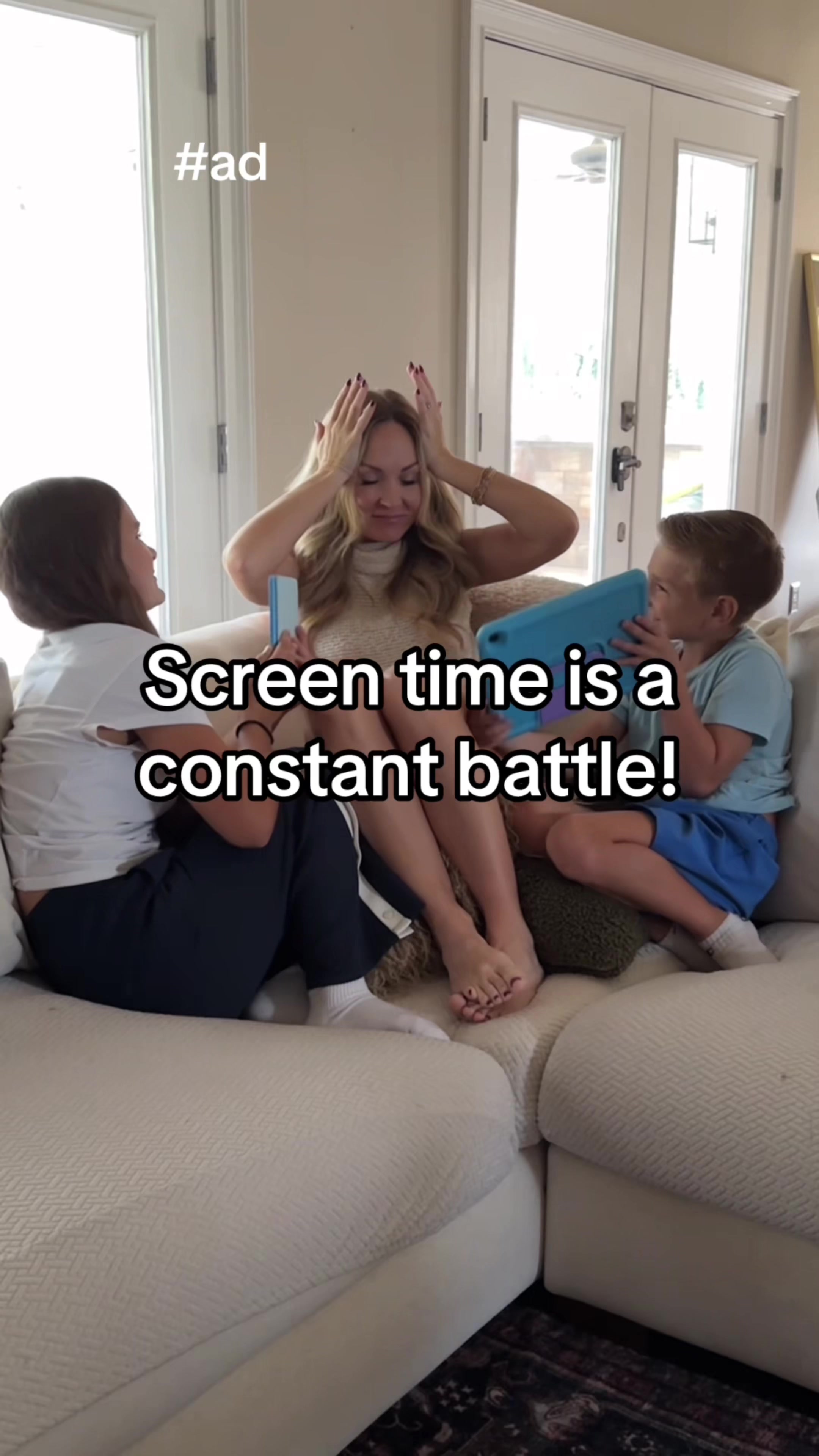 TikTok post by @jettsetfarmhouse for LTK. Caption reads: #AD Screen time used to be a constant battle in....