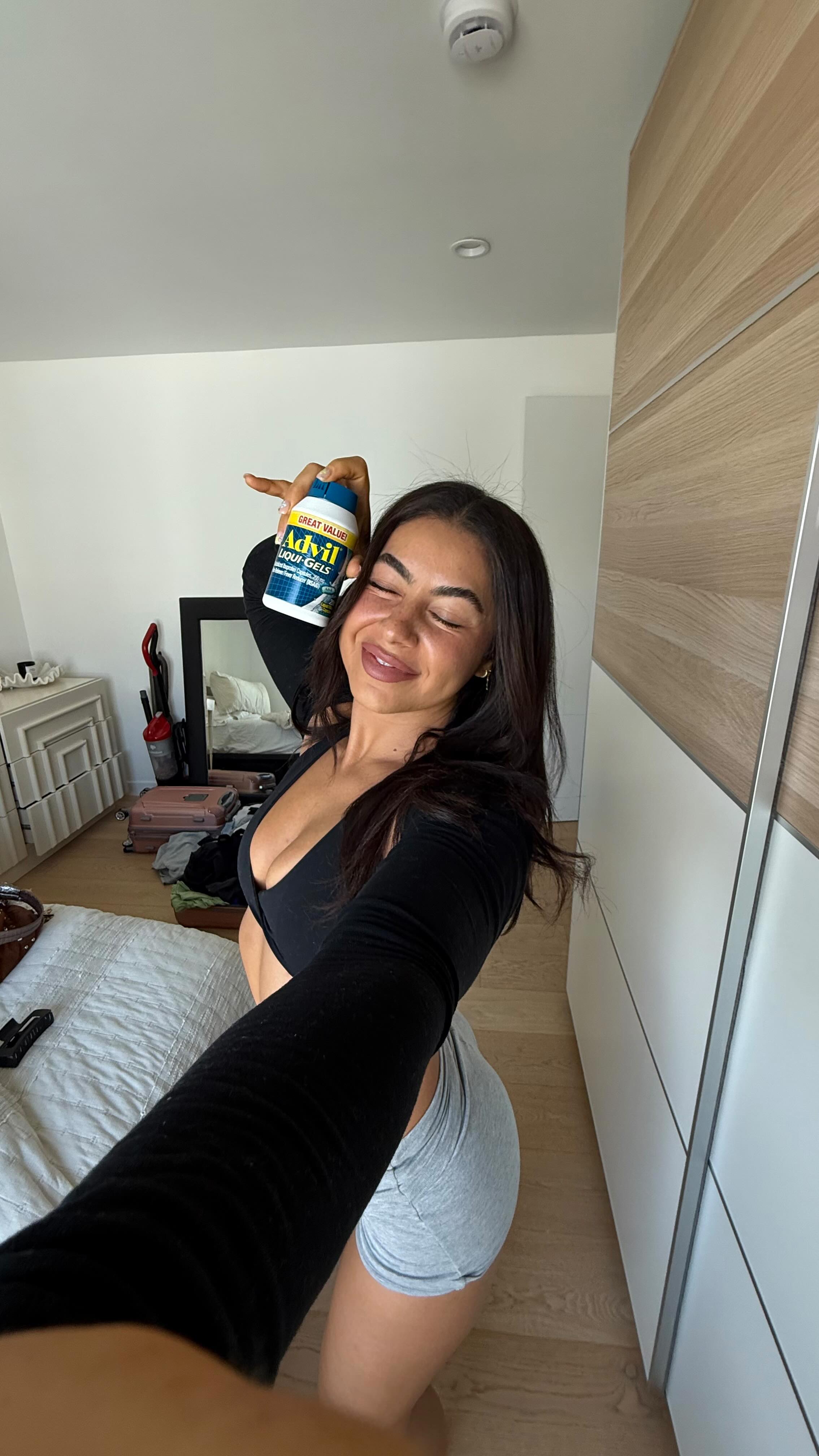 Instagram post by @nicoledoyon for Advil. Caption reads: #ad Lately, my knee pain has been leaving me....