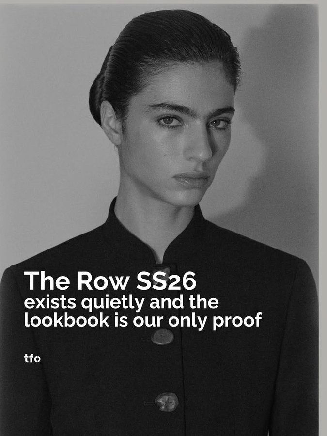 Instagram post by @thefashionobserve for The Row. Caption reads: apparently The Row doesn’t want us to see the....