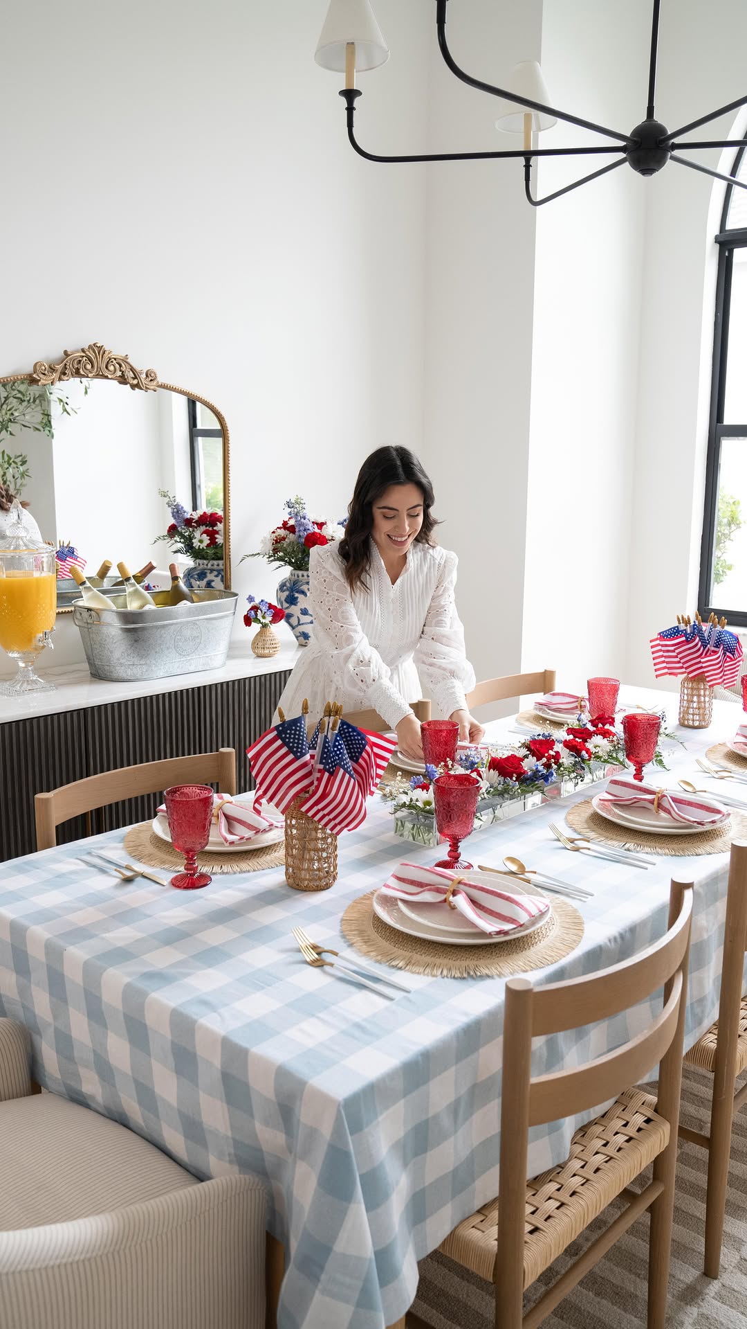 Instagram post by @caroldemaurohome for Harry & David. Caption reads: Let’s host a 4th of July party 🇺🇸 I love....