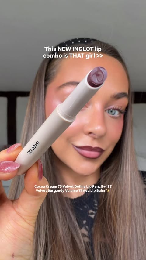 Instagram post by @emilymclarkx for INGLOT COSMETICS. Caption reads: This @inglotuk @inglot_cosmetics combo really is....