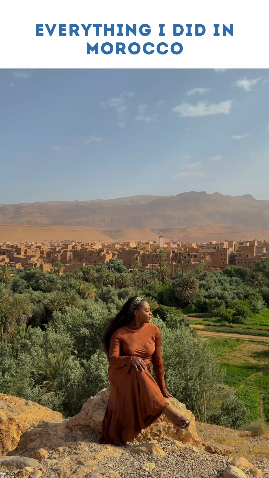 Instagram post by @theufuoma for G Adventures. Caption reads: Would you ever go on a solo trip to Morocco if you....