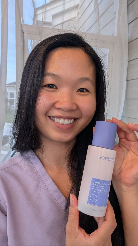 Instagram post by @derm.mom for GoPure Beauty. Caption reads: Just because you can cover it up, doesn’t mean you....