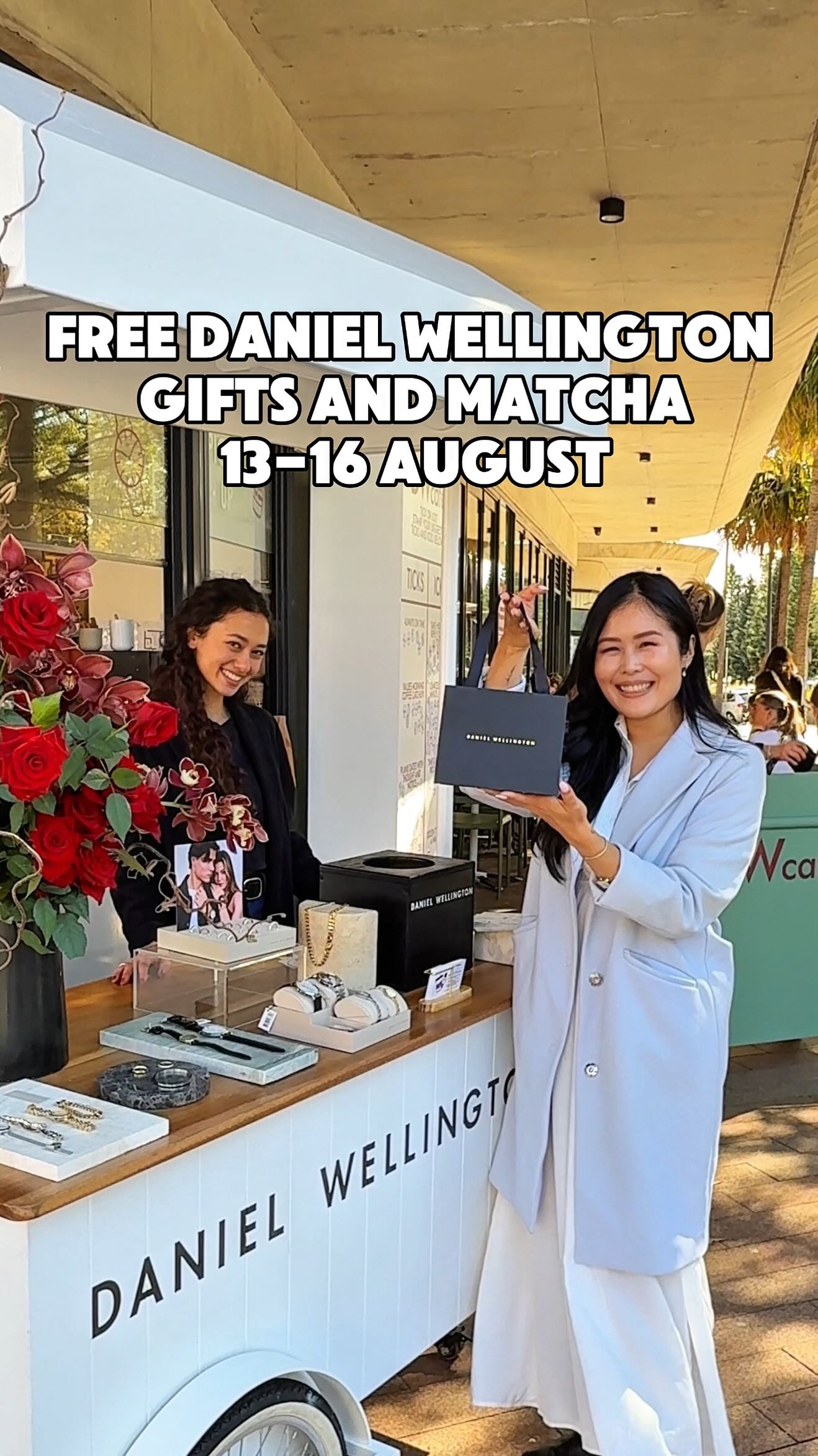Instagram post by @blackwoodbondi for Daniel Wellington. Caption reads: @danielwellington has taken over @blackwoodbondi....