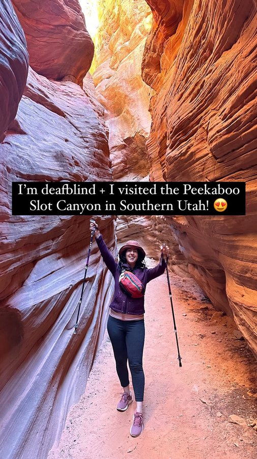 Instagram post by @blindishlatina for Visit Utah. Caption reads: This was a DREAM 🤯 #Ad

I love the outdoors,....