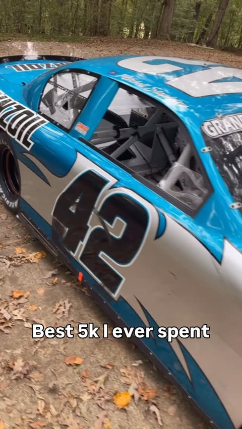 Instagram post by @stapleton42_ for PENNZOIL. Caption reads: [...] in a 2006 Busch Series car with some....