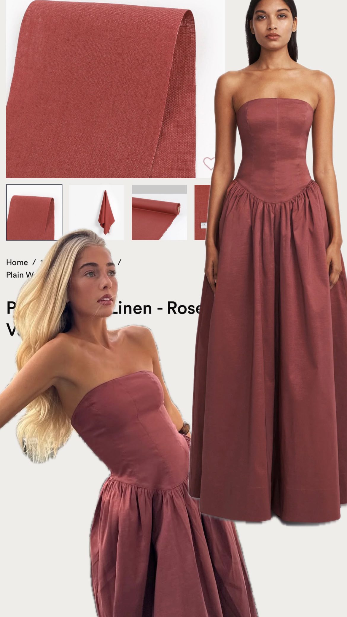 Instagram post by @georgias_portfolio for The Fabric Store. Caption reads: Who wants to spend $300+ on a dress when you can....