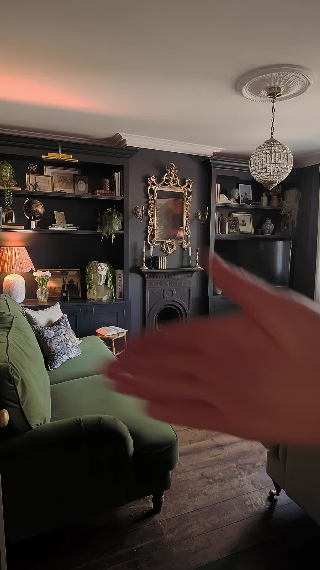 Instagram post by @delve.interiors for Ruggable. Caption reads: Ad Getting ready for my favourite....